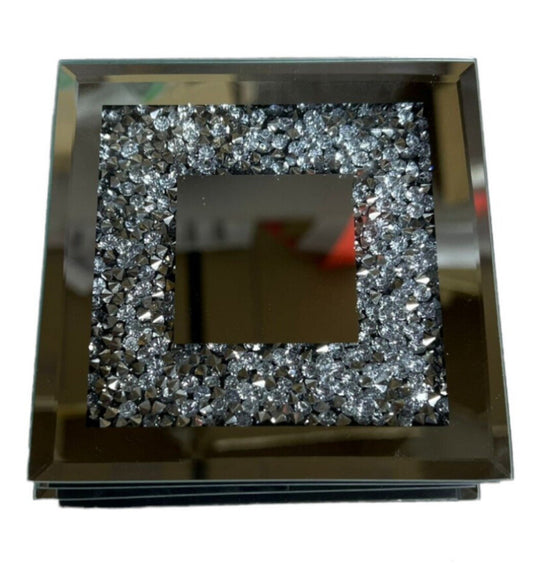 Set Of 4 Mirror Crushed Diamonds  Coasters ￼￼