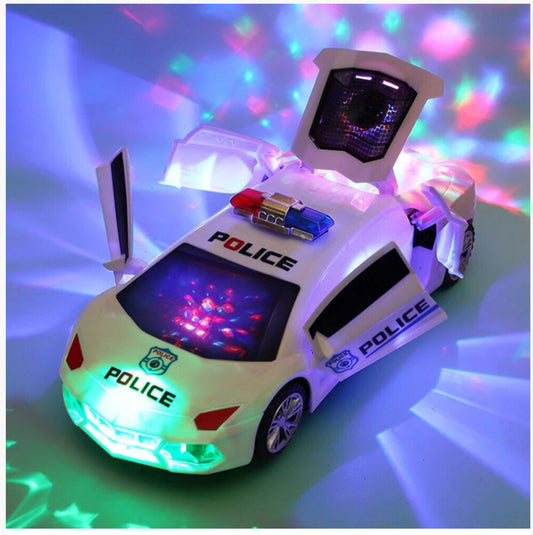 Electric Police Car Toys with LED Light & Music