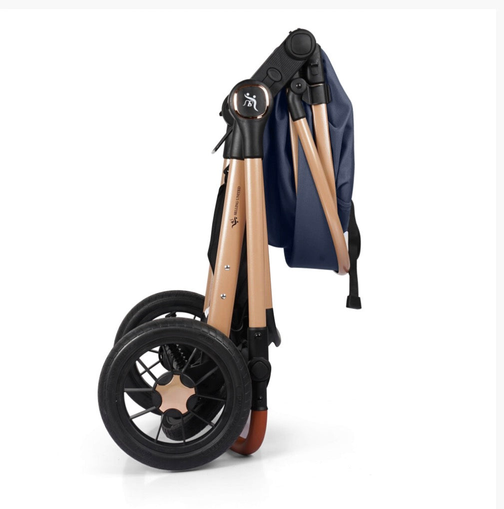 Baby Buggy Pram Pushchair Stroller 3 in 1 Child Lightweight Folding Stroller 3 in 1 Travel System Pram for Newborns & Toddlers from Birth