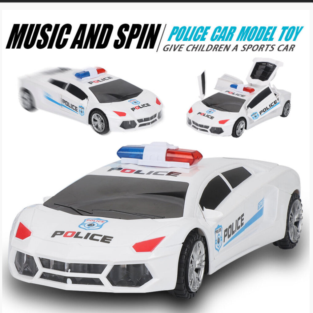 Electric Police Car Toys with LED Light & Music