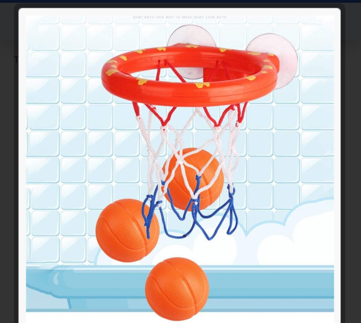 Bath Toys Bathtub Basketball Hoop Balls Set