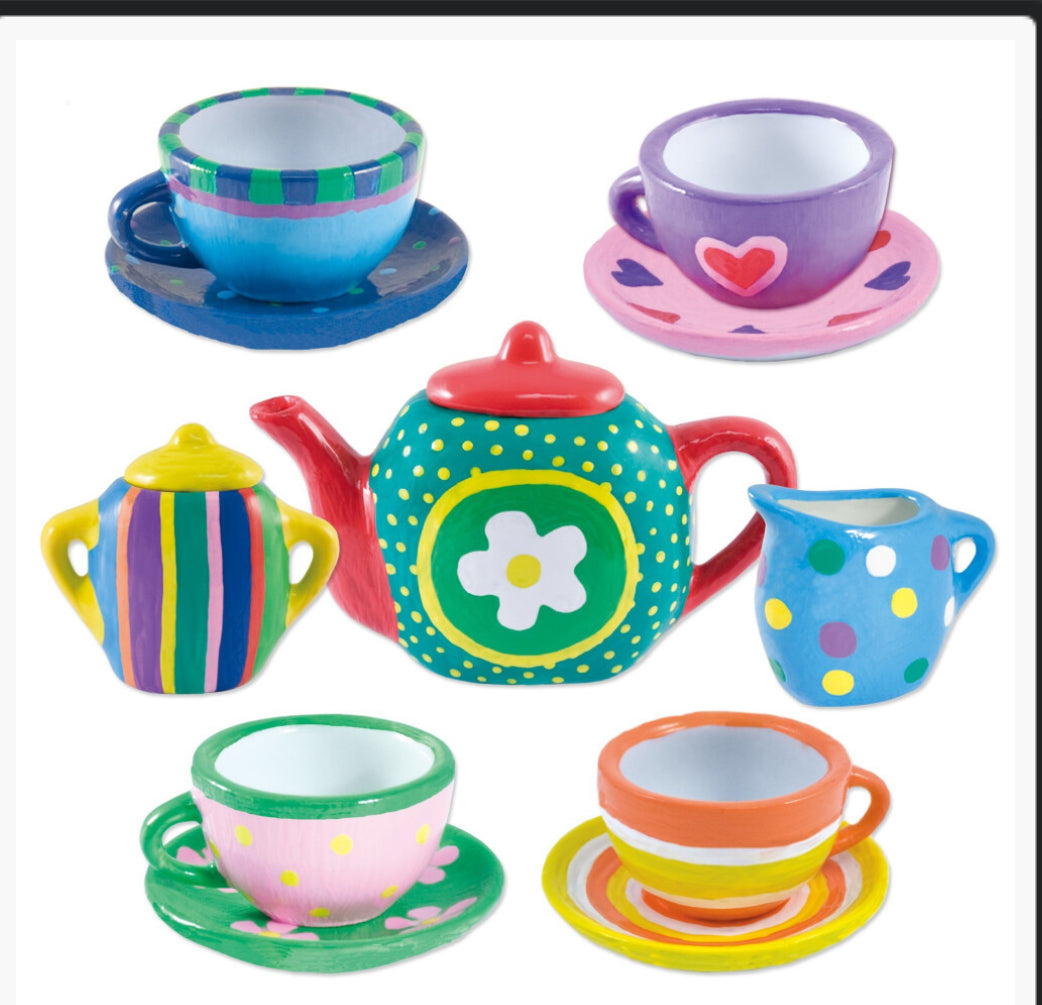 Paint Your Own Tea Pots Set