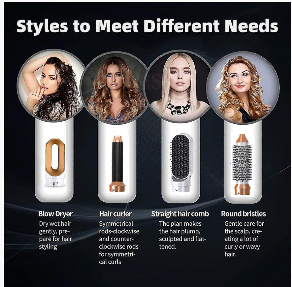 5 In 1 Styler wrap Styler With Hot Brush Dryer Straighteners Wrapper