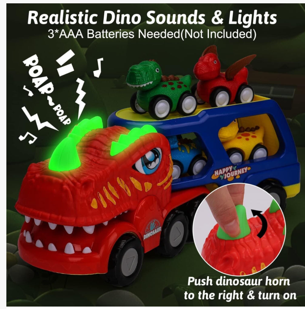 5 in 1 Dinosaur Transport Truck Car