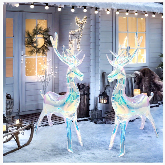2pcs Extra Tall 94cm Self-Standing Inflatable Reindeer Decorations