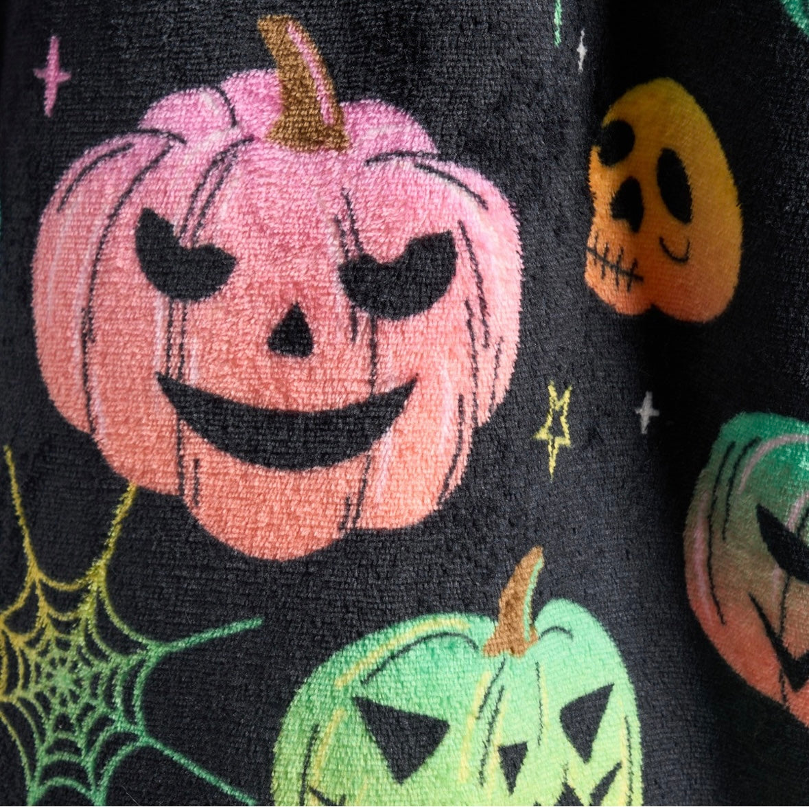 Kids Neon Halloween 🎃 Print Hoodie Blanket
