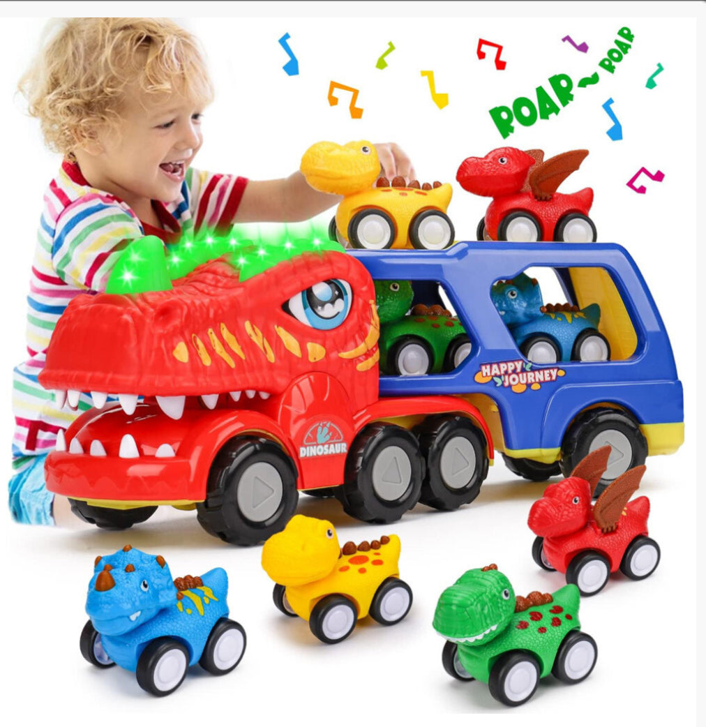 5 in 1 Dinosaur Transport Truck Car