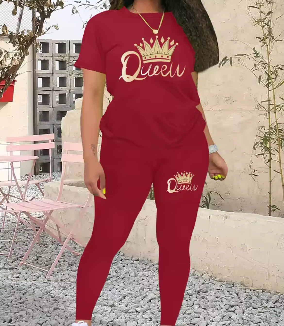 Women’s Queen Leggings & T-shirt Set