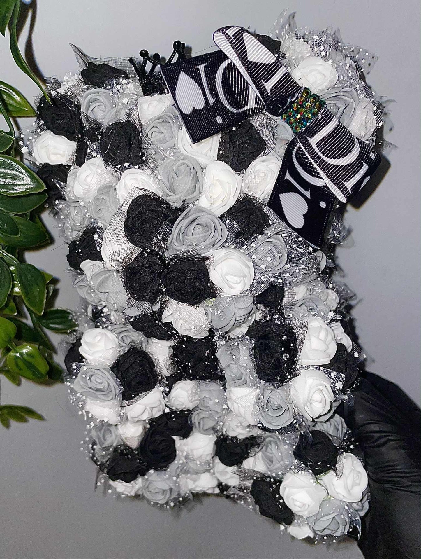 Full Rose 3D heart and bear