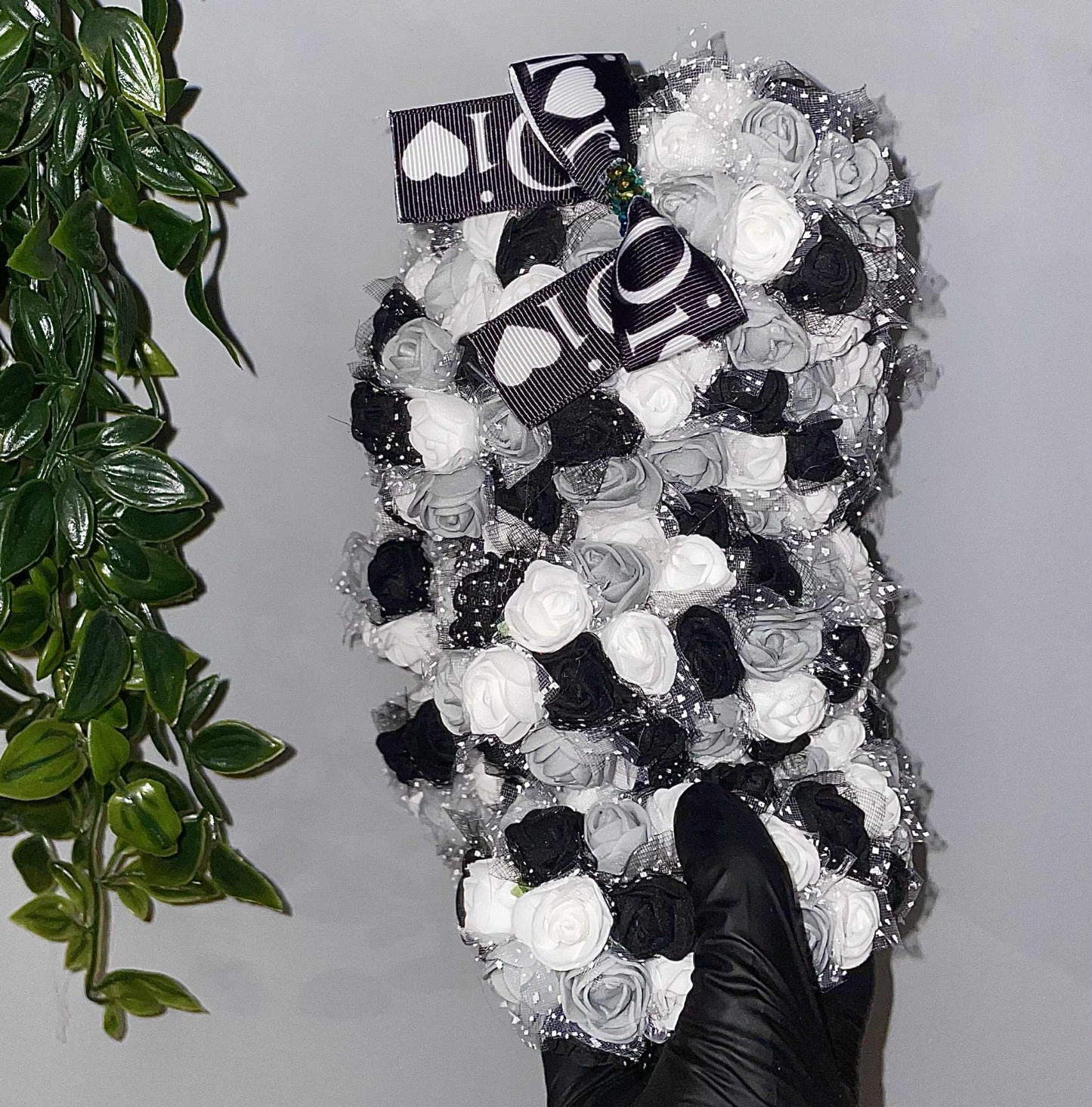 Full Rose 3D heart and bear